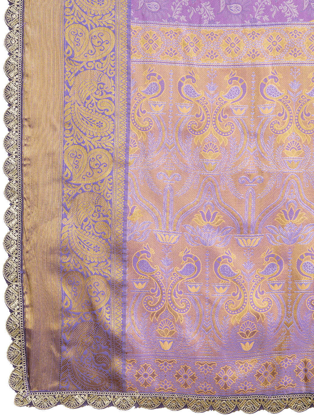 Tradition in Every Thread: Exquisite Kanjivaram Silk Purple Saree Collection