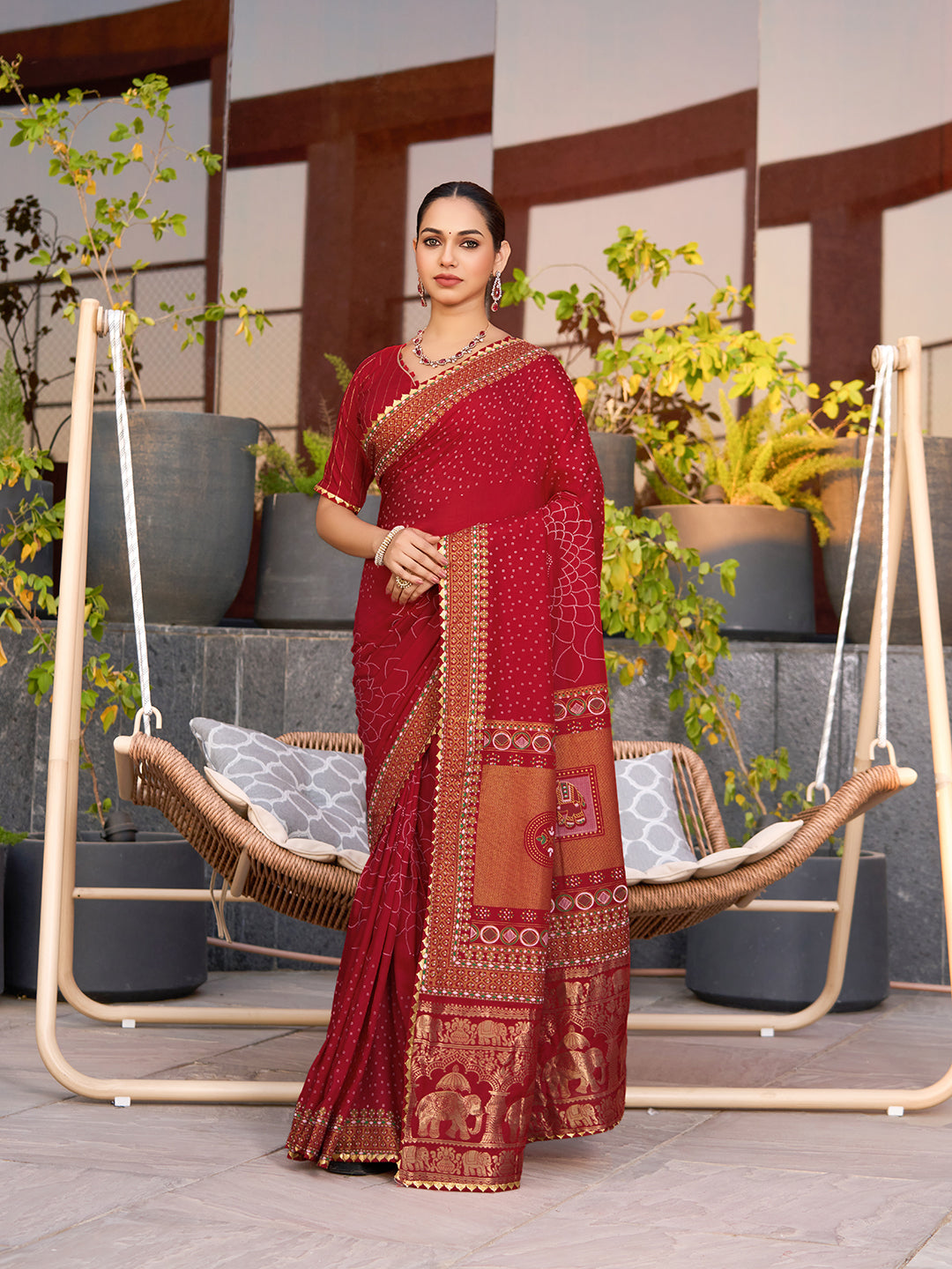 Soft, Stylish & Wedding-Perfect: Cotton Red Sarees for Big & Intimate Weddings