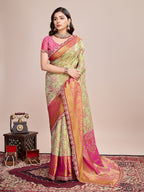 Tradition in Every Thread: Exquisite Kanjivaram Silk Green Saree Collection