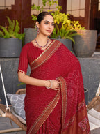 Soft, Stylish & Wedding-Perfect: Cotton Red Sarees for Big & Intimate Weddings