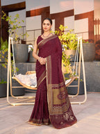Soft, Stylish & Wedding-Perfect: Cotton Maroon Sarees for Big & Intimate Weddings
