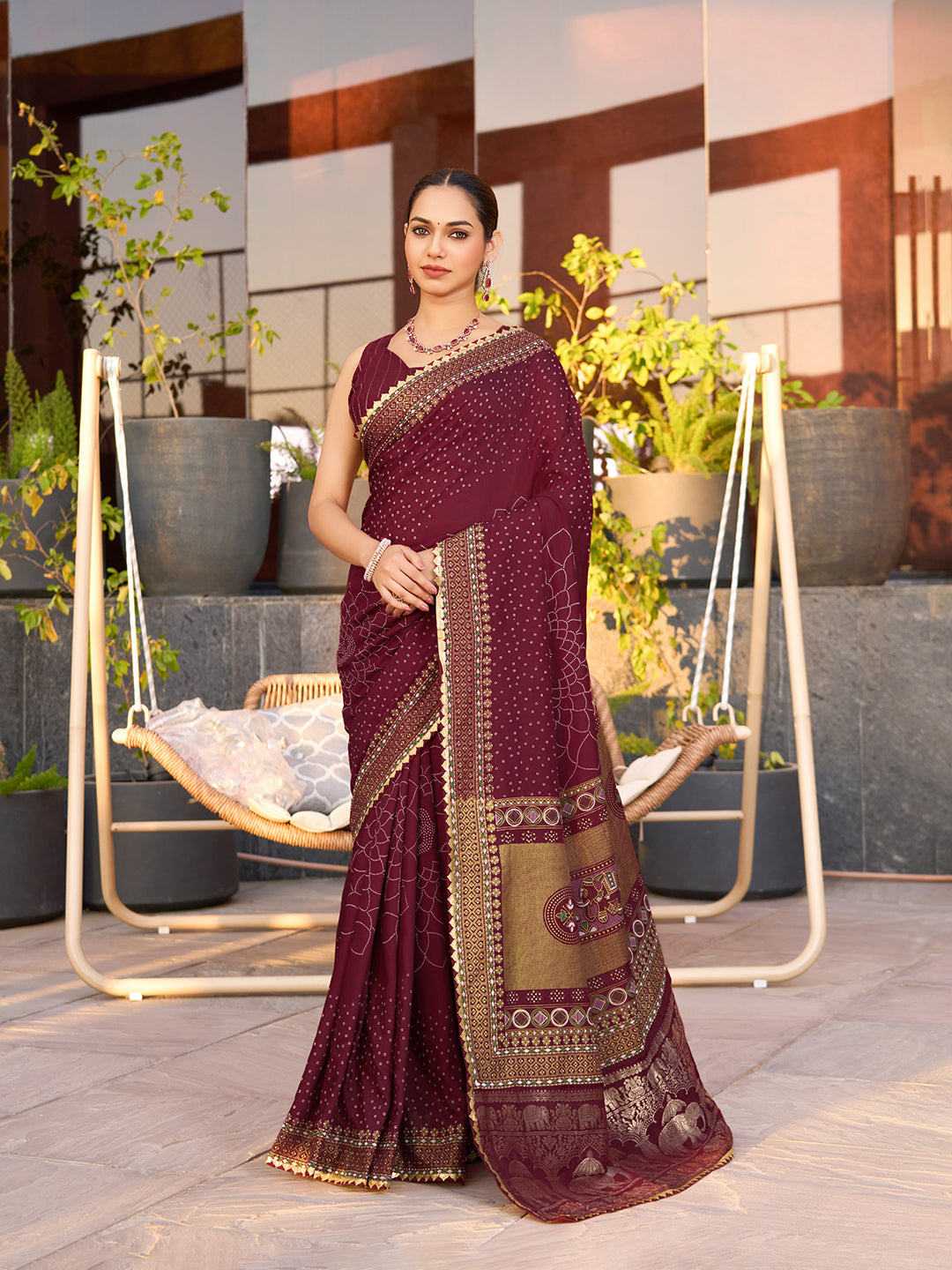 Soft, Stylish & Wedding-Perfect: Cotton Maroon Sarees for Big & Intimate Weddings