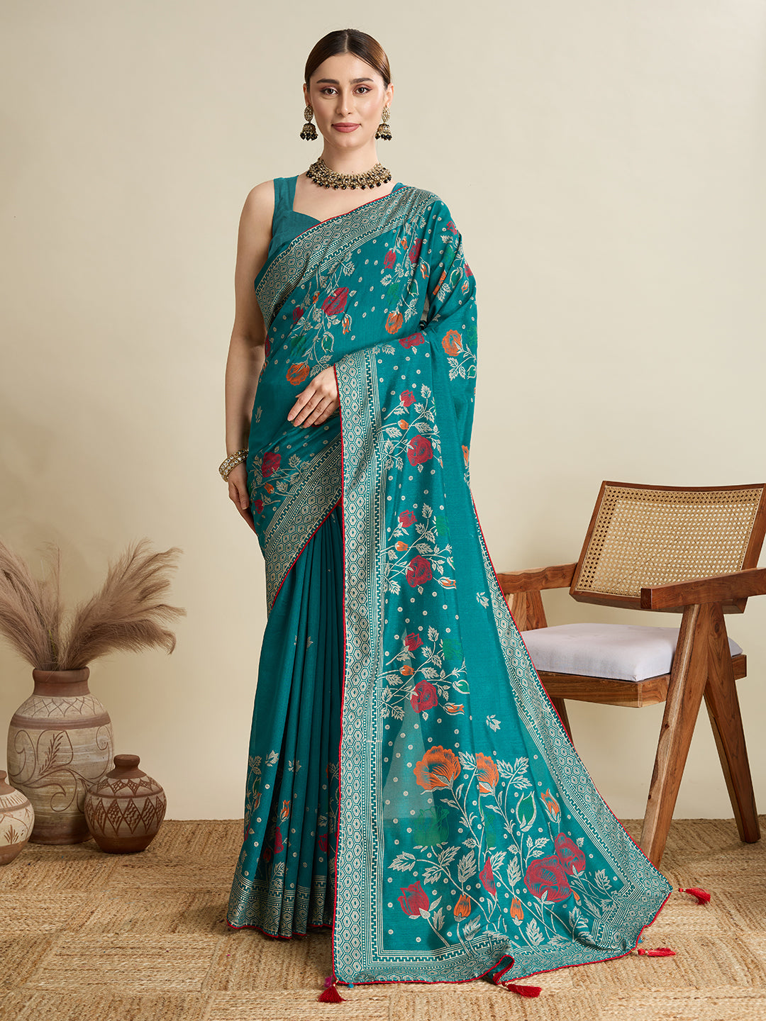 Blue Soft, Stylish & Wedding-Ready: Breathable Cotton Saree for Women