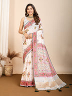 Soft, Stylish & Celebration-Ready: Cotton White Sarees for Wedding Shenanigans