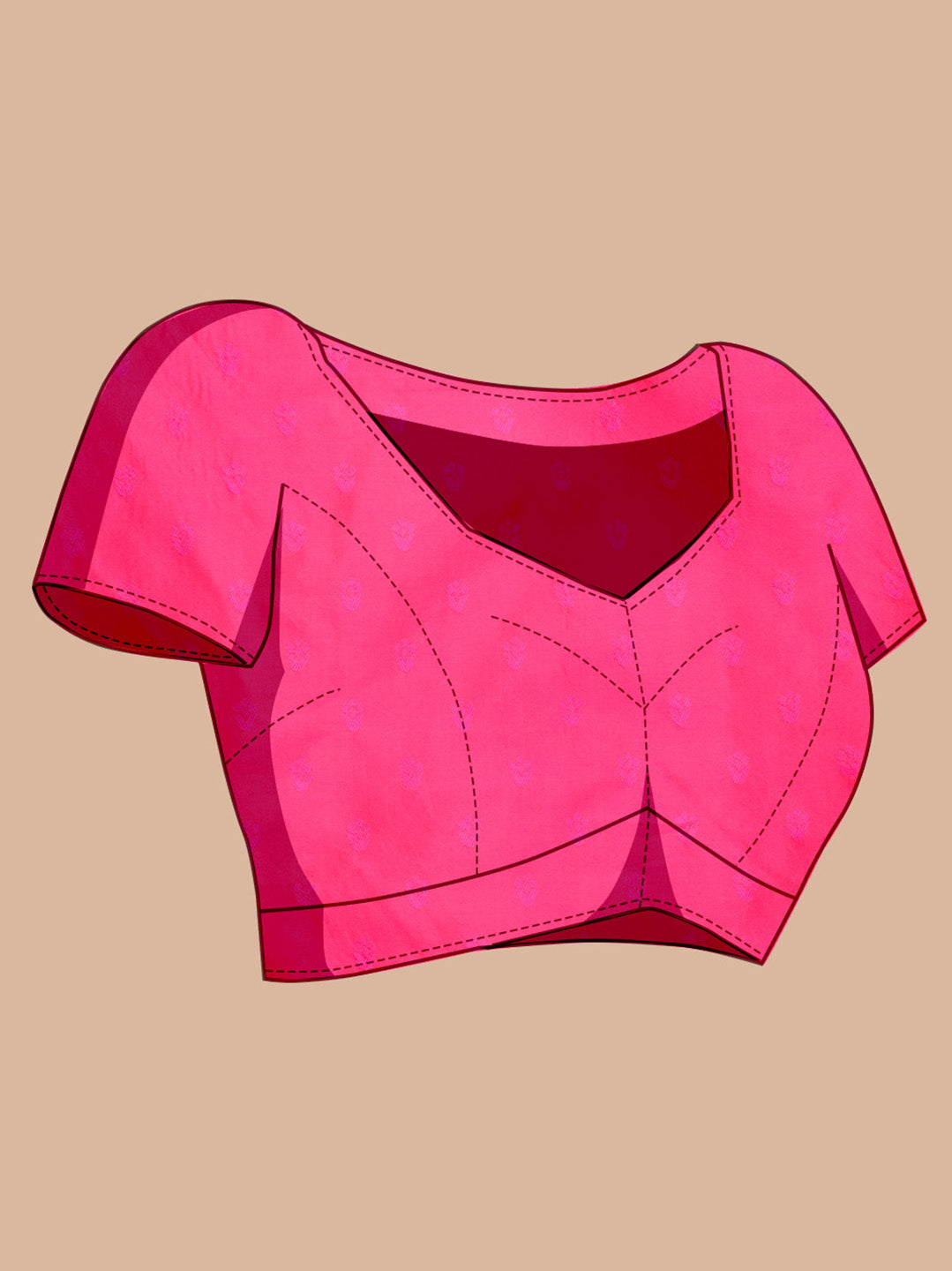 Pink Pure Silk Saree with Double Zari Weaving & Soft Zari Border