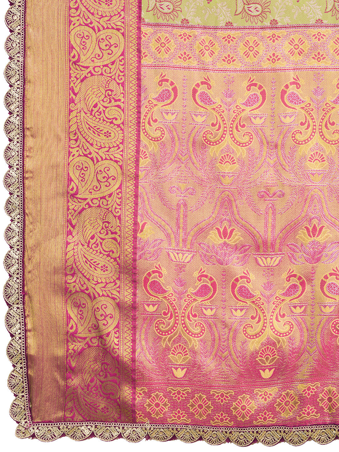 Tradition in Every Thread: Exquisite Kanjivaram Silk Green Saree Collection