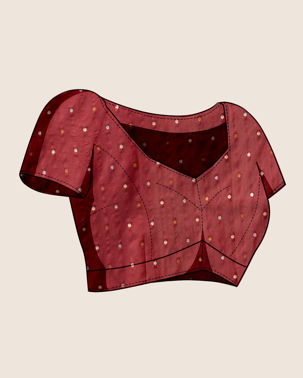Maroon Pure Jacquard with Sona Chandi Zari – A Luxe Weave for Wedding & Festive Couture