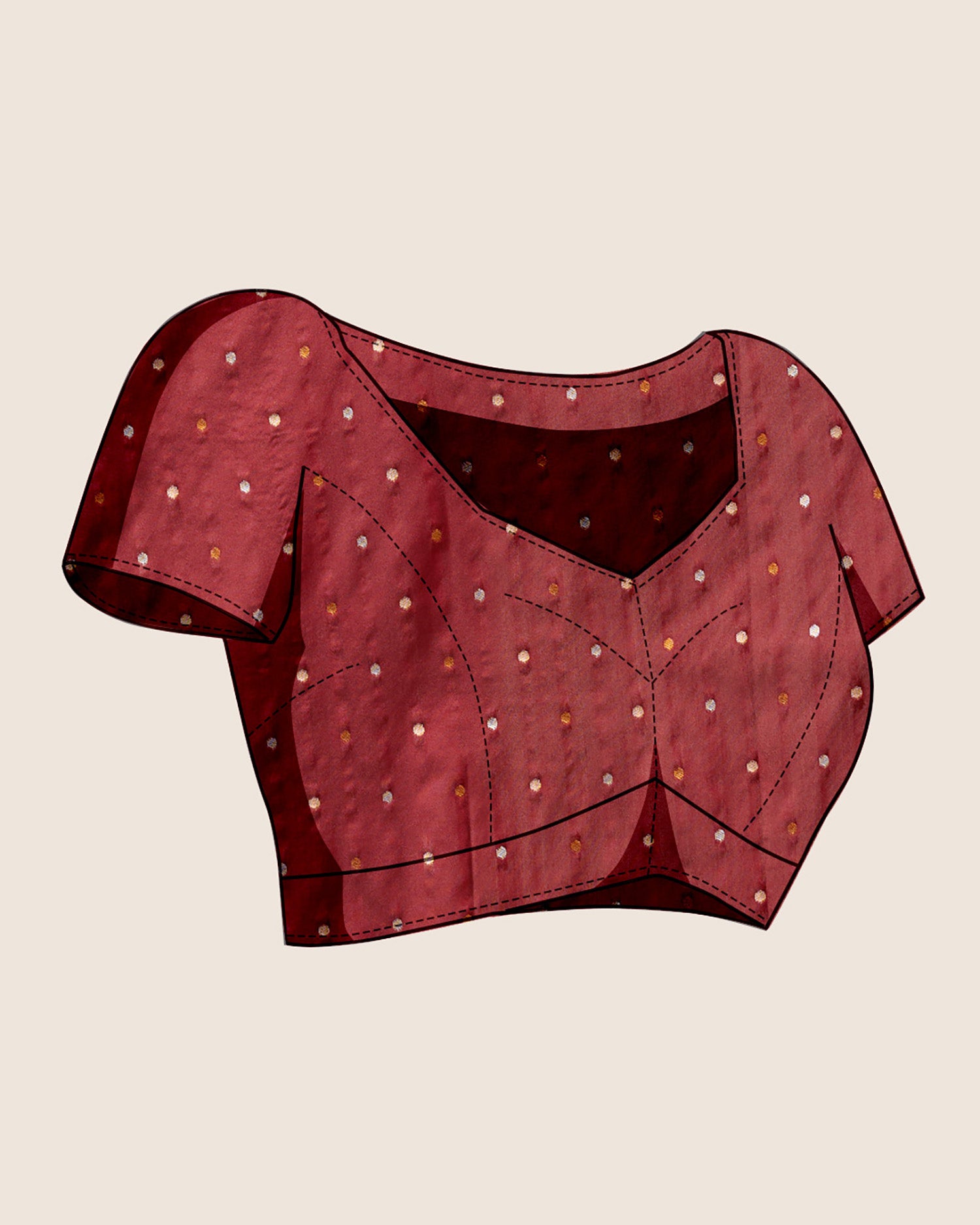Maroon Pure Jacquard with Sona Chandi Zari – A Luxe Weave for Wedding & Festive Couture