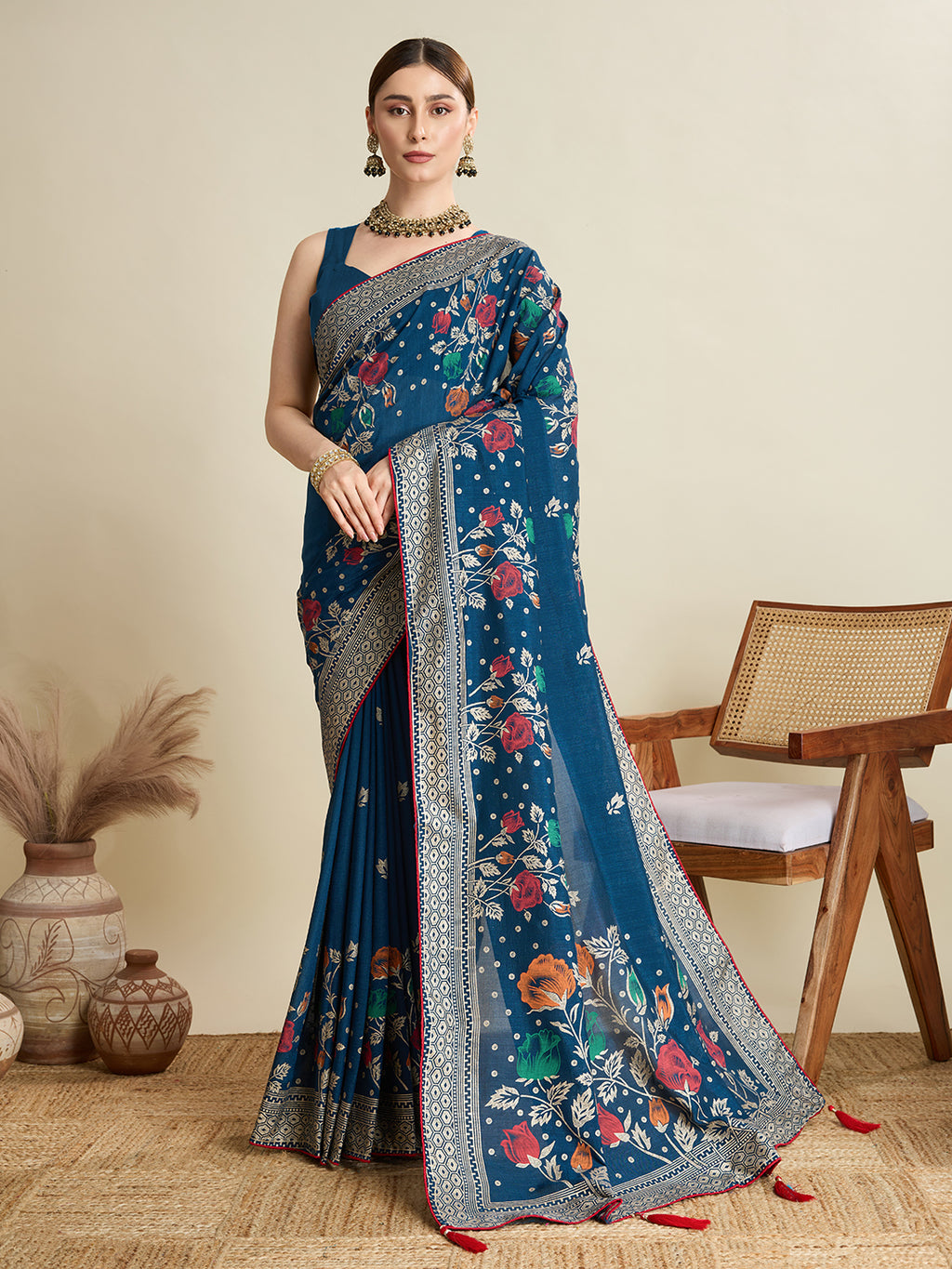 Navy Blue Soft, Stylish & Wedding-Ready: Cotton Sarees That Breathe with You