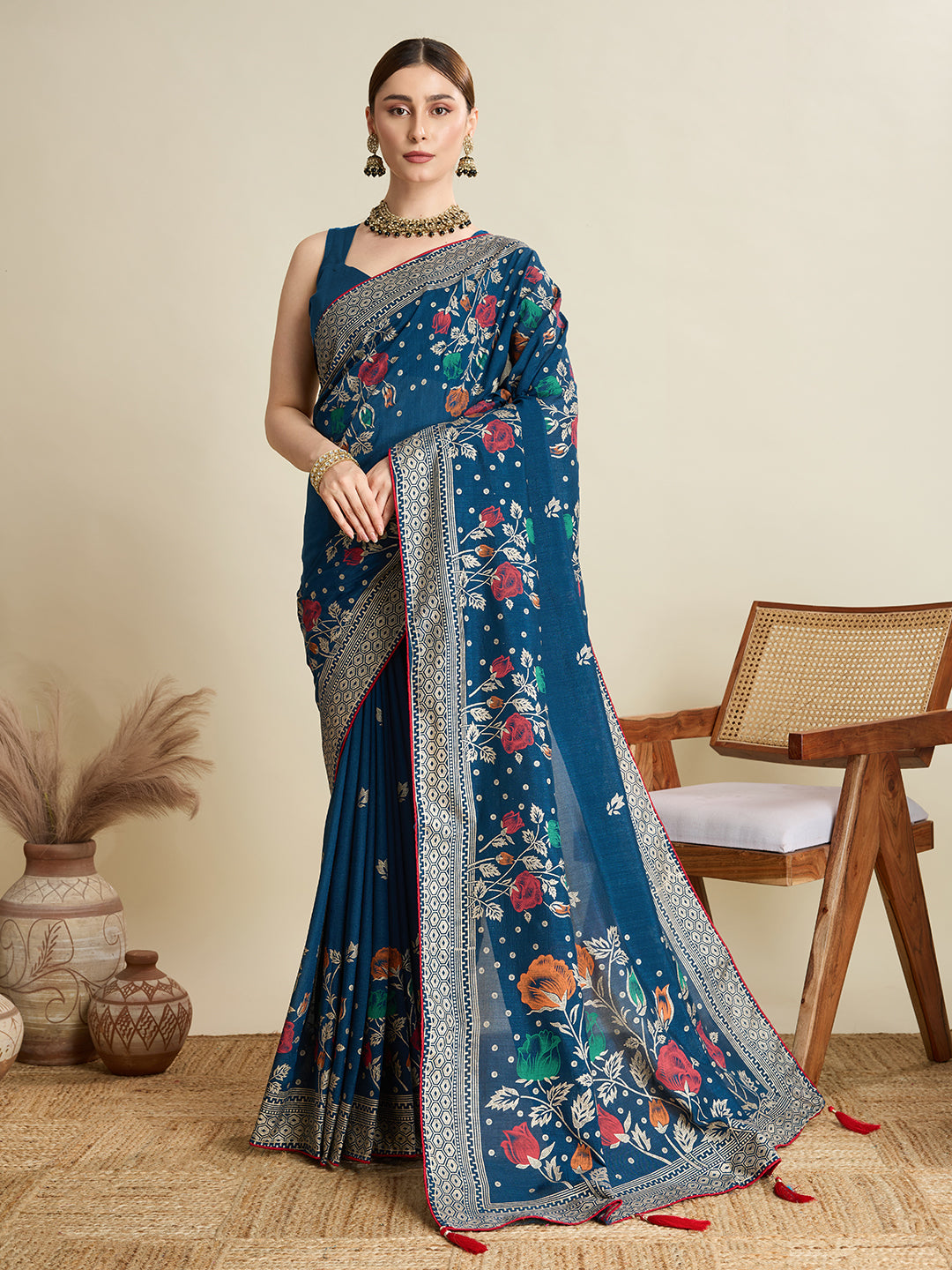 Navy Blue Soft, Stylish & Wedding-Ready: Cotton Sarees That Breathe with You