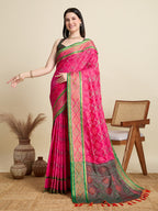 Banarasi Elegance in Breathable Semi Silk  Pink Saree –For All Wedding Celebrations