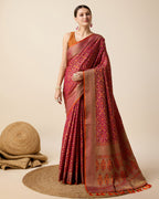 Maroon Traditional Banarasi Silk Saree  Elegant Festive & Wedding Wear