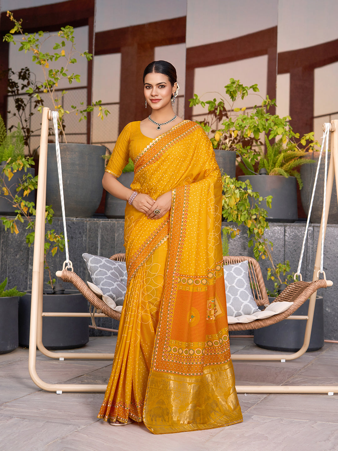 Yellow Cotton Saree – Soft, Stylish & Perfect for Intimate & Grand Weddings