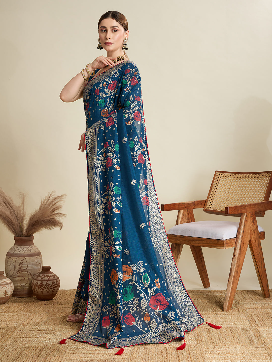 Navy Blue Soft, Stylish & Wedding-Ready: Cotton Sarees That Breathe with You