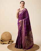 Wine Pure Jacquard with Sona Chandi Zari – A Luxe Weave for Wedding & Festive Couture