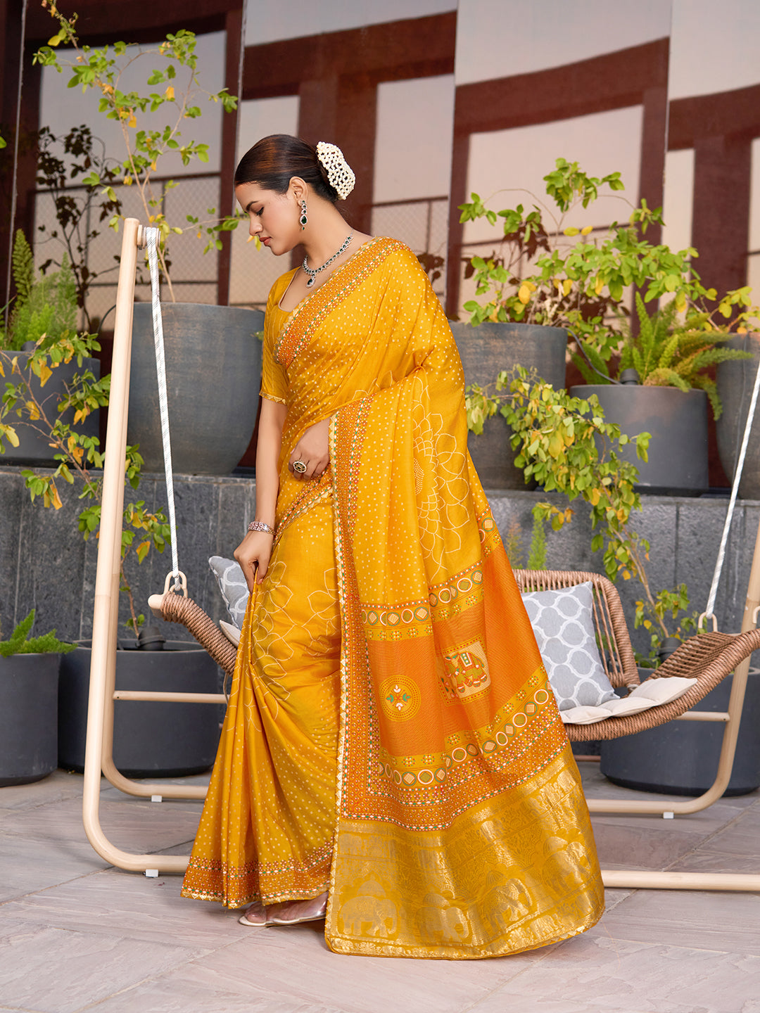 Yellow Cotton Saree – Soft, Stylish & Perfect for Intimate & Grand Weddings