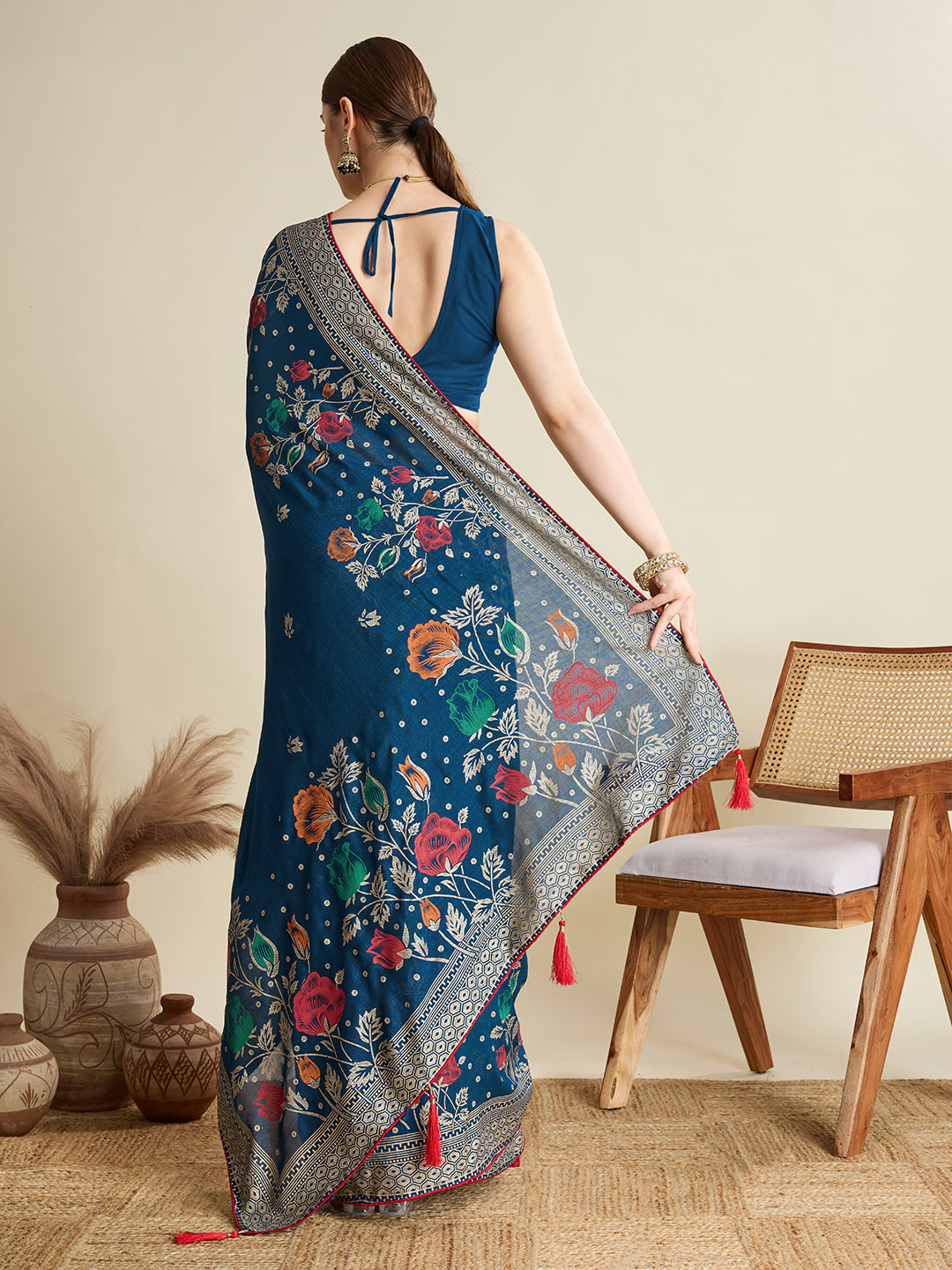 Navy Blue Soft, Stylish & Wedding-Ready: Cotton Sarees That Breathe with You