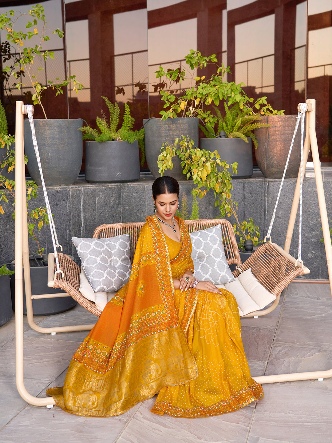 Yellow Cotton Saree – Soft, Stylish & Perfect for Intimate & Grand Weddings