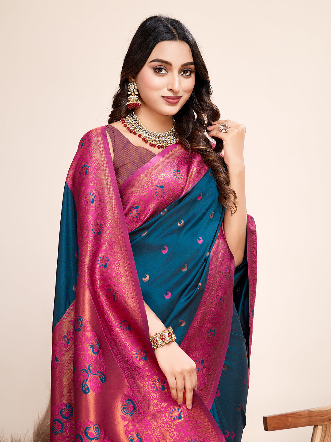 Be Wedding & Festive Ready with Our New PURE Jacquard Blue Saree Collection
