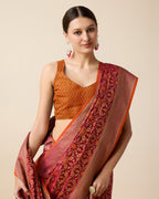 Maroon Traditional Banarasi Silk Saree  Elegant Festive & Wedding Wear