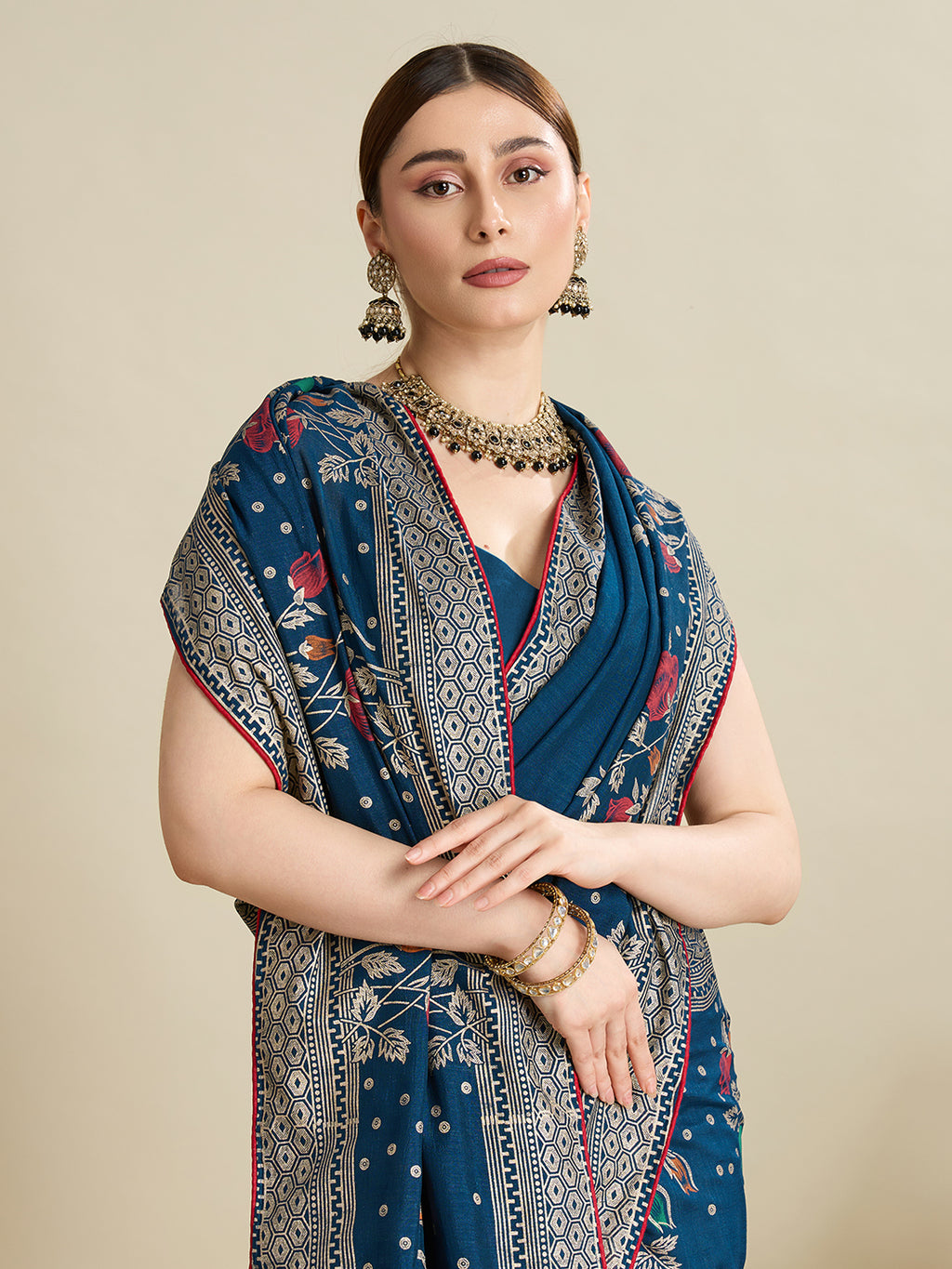 Navy Blue Soft, Stylish & Wedding-Ready: Cotton Sarees That Breathe with You