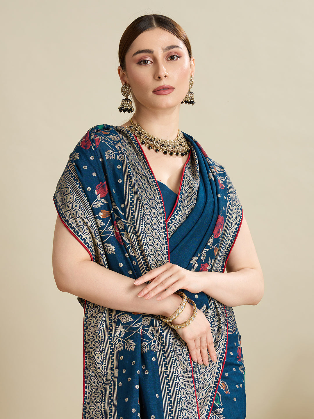 Navy Blue Soft, Stylish & Wedding-Ready: Cotton Sarees That Breathe with You