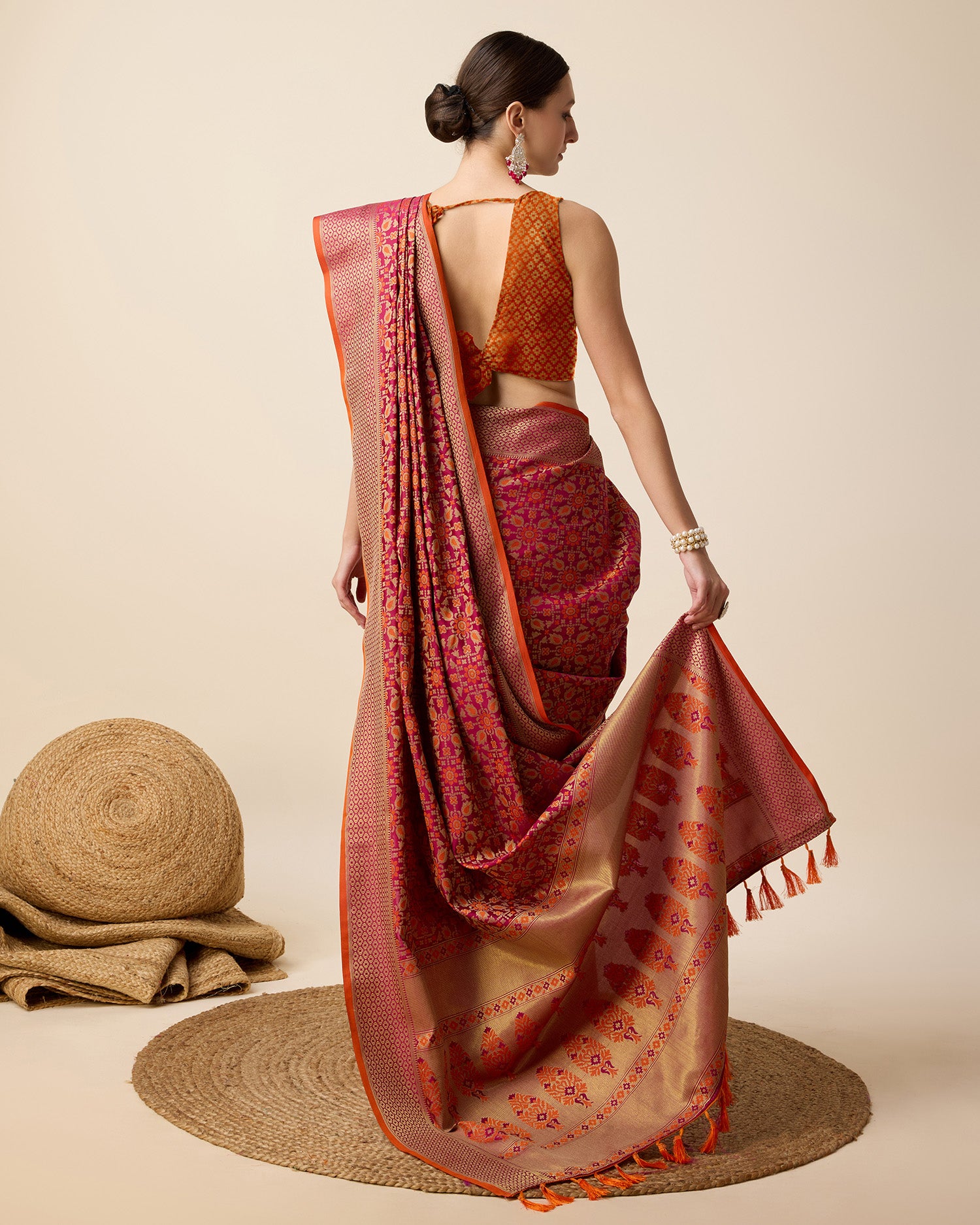 Maroon Traditional Banarasi Silk Saree  Elegant Festive & Wedding Wear