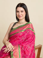 Banarasi Elegance in Breathable Semi Silk  Pink Saree –For All Wedding Celebrations