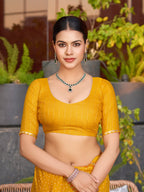 Yellow Cotton Saree – Soft, Stylish & Perfect for Intimate & Grand Weddings