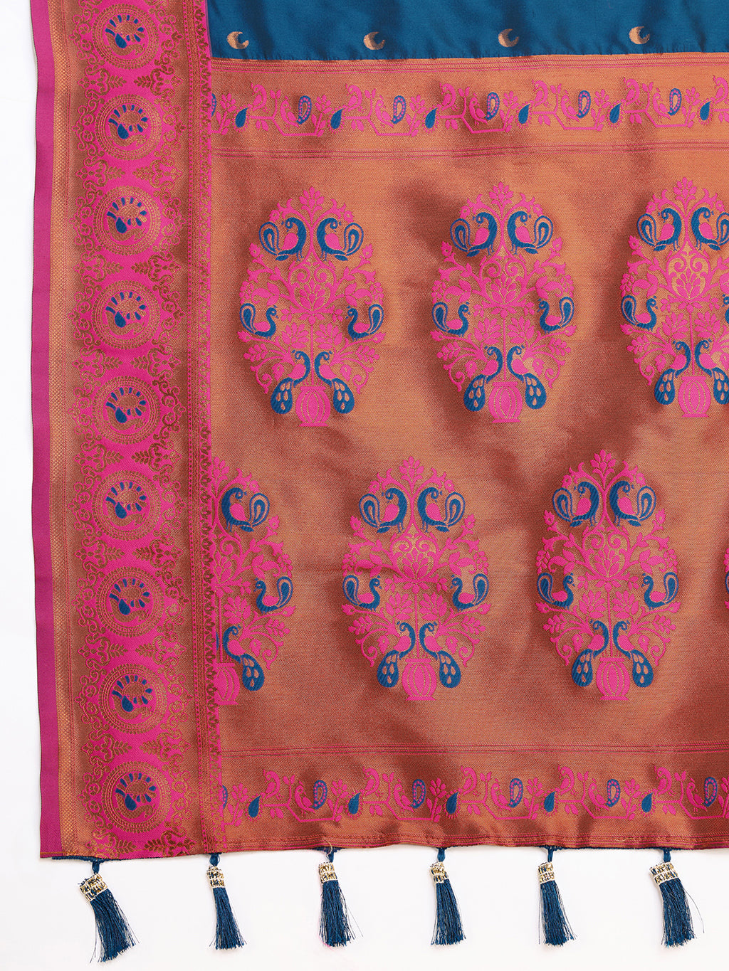 Be Wedding & Festive Ready with Our New PURE Jacquard Blue Saree Collection