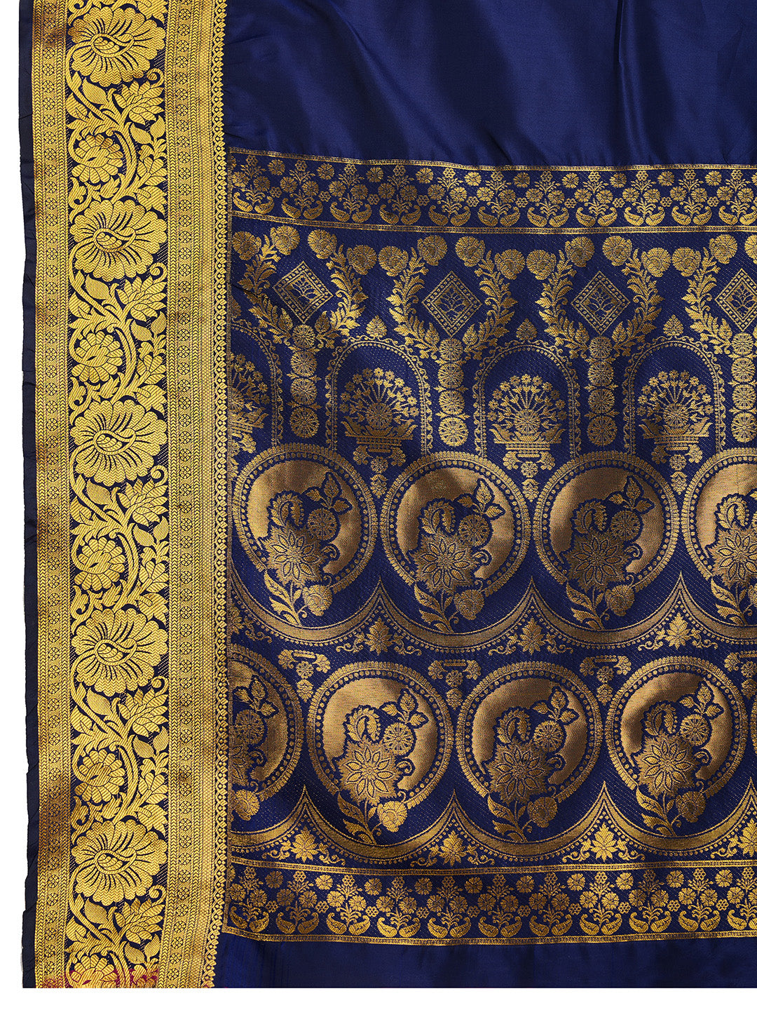 Banarasi Elegance Navy Blue Saree Redefined – Light, Luxurious & Perfect for Wedding Shenanigans