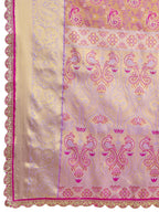Tradition in Every Thread: Exquisite Kanjivaram Silk Pink  Saree Collection
