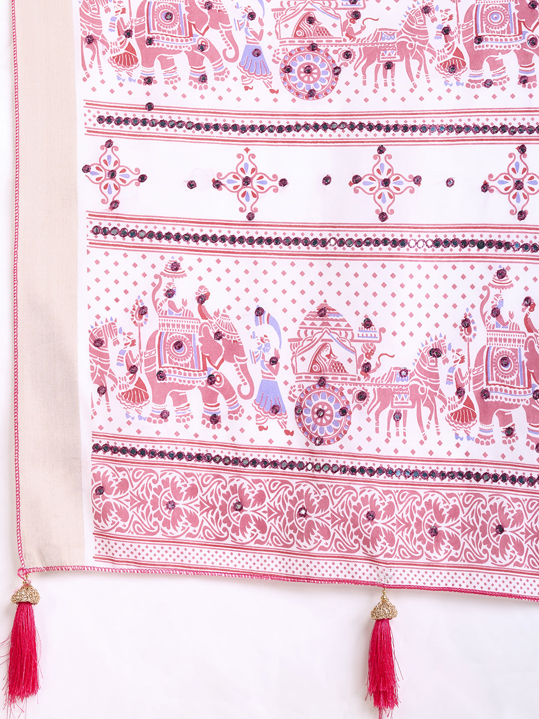 Pink Semi-Cotton Saree with Zari Border – Soft, Traditional & Elegant