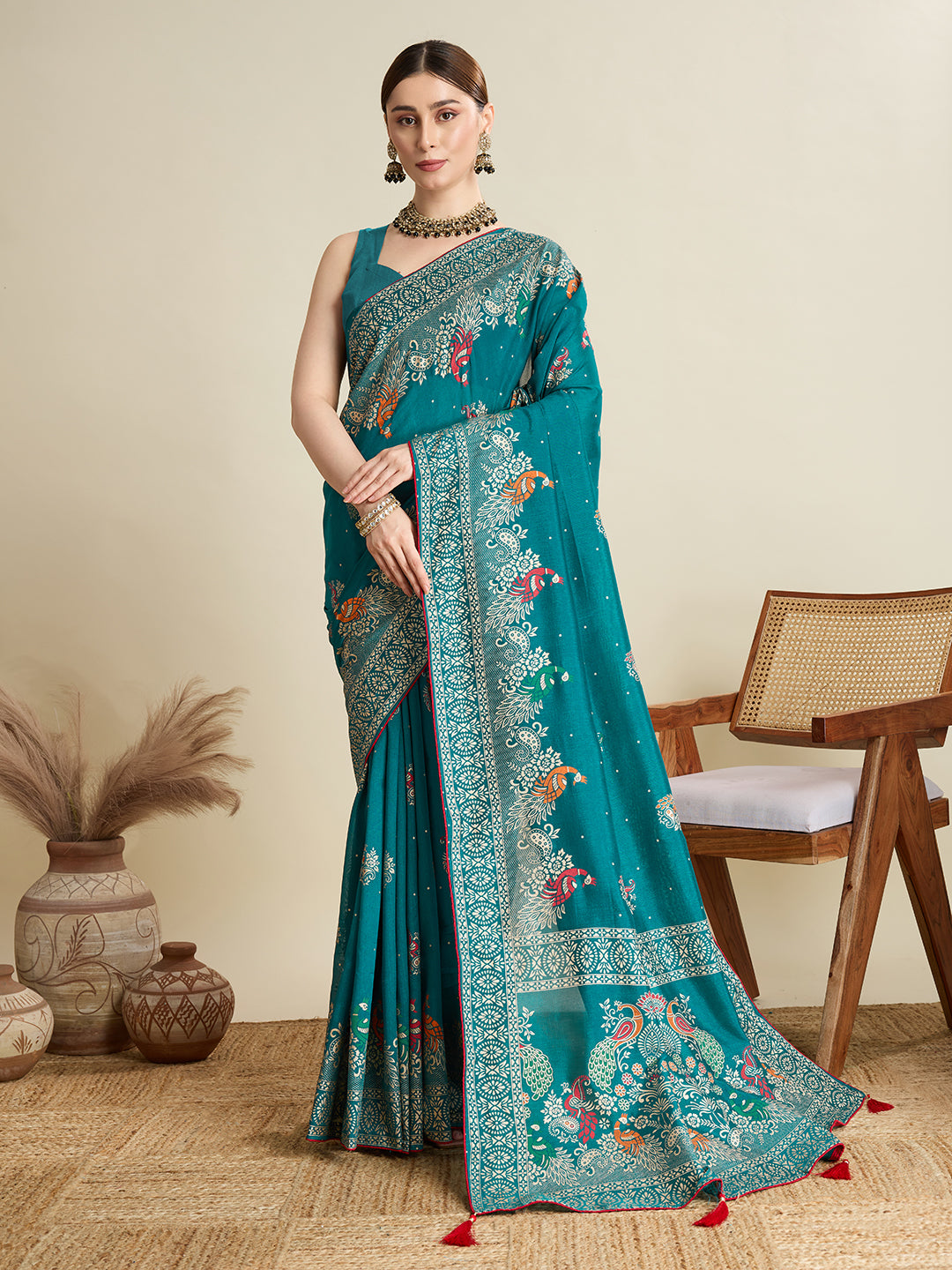 Soft, Airy & Celebration-Ready: Cotton Blue  Sarees for Wedding Shenanigans