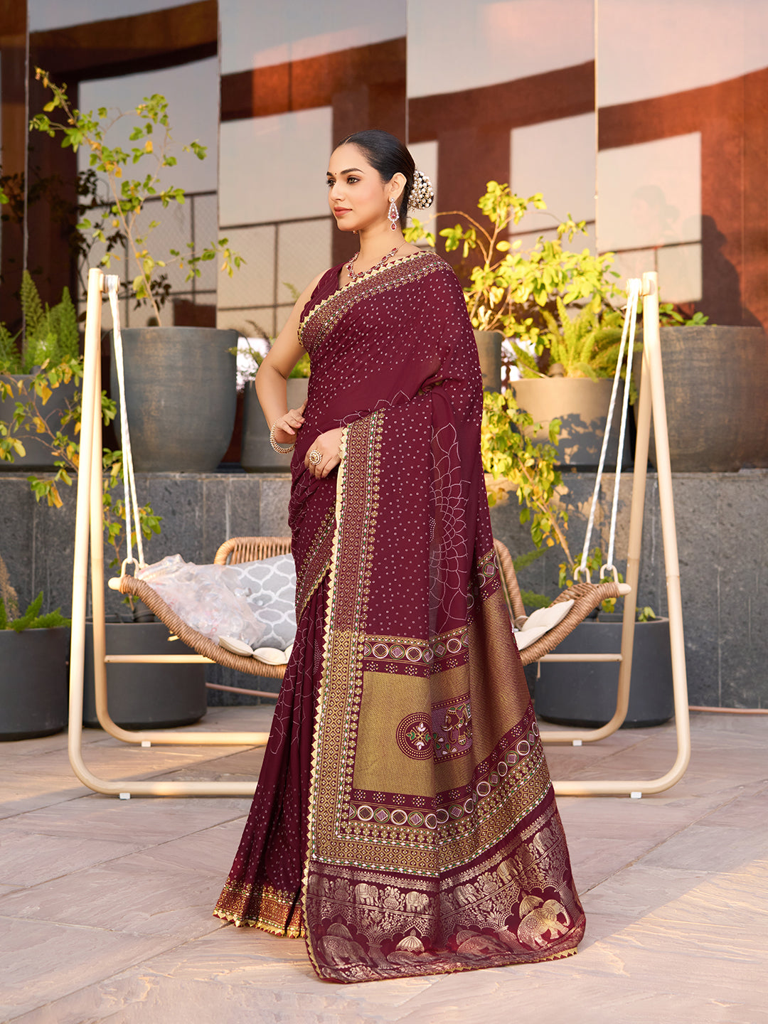 Soft, Stylish & Wedding-Perfect: Cotton Maroon Sarees for Big & Intimate Weddings