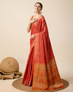 Red Traditional Banarasi Silk Saree – Perfect for Festive & Wedding Wear