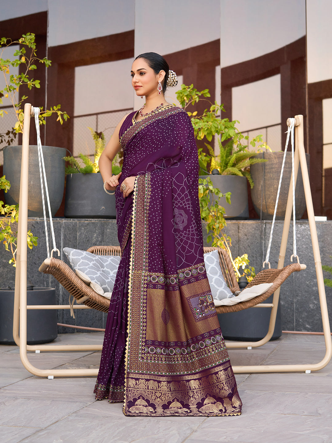Soft, Stylish & Wedding-Perfect: Cotton Purple Sarees for Big & Intimate Weddings