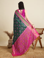 Banarasi Elegance in Breathable Semi Silk Green Saree –For All Wedding Celebrations