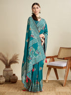 Soft, Airy & Celebration-Ready: Cotton Blue  Sarees for Wedding Shenanigans