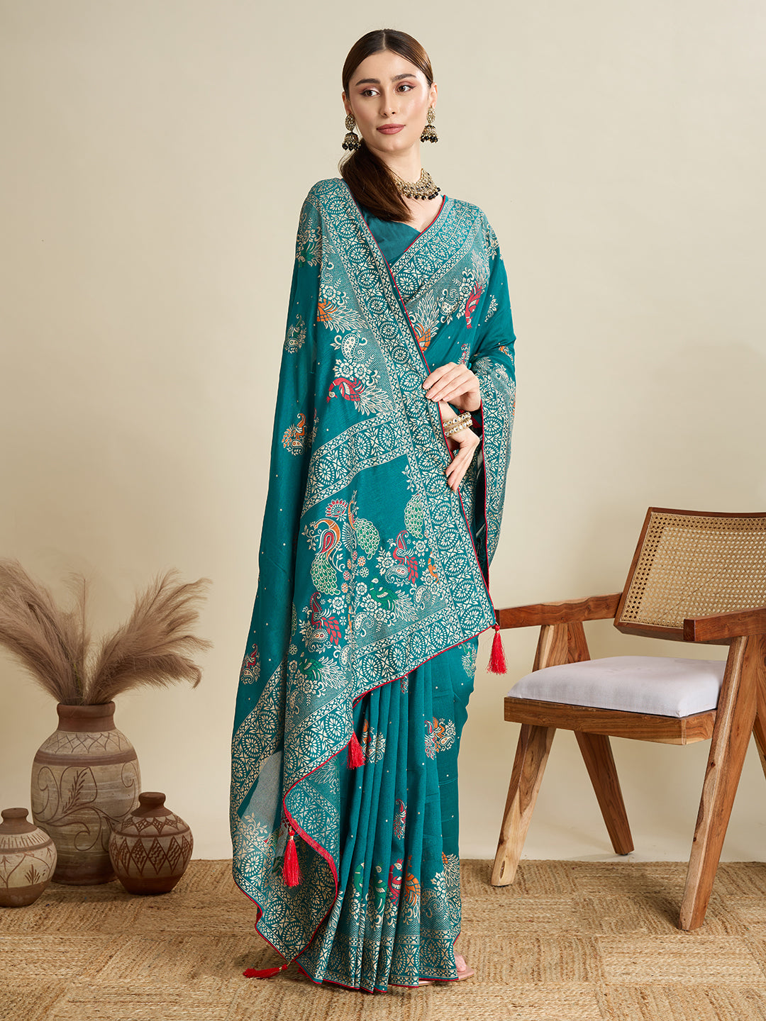 Soft, Airy & Celebration-Ready: Cotton Blue  Sarees for Wedding Shenanigans
