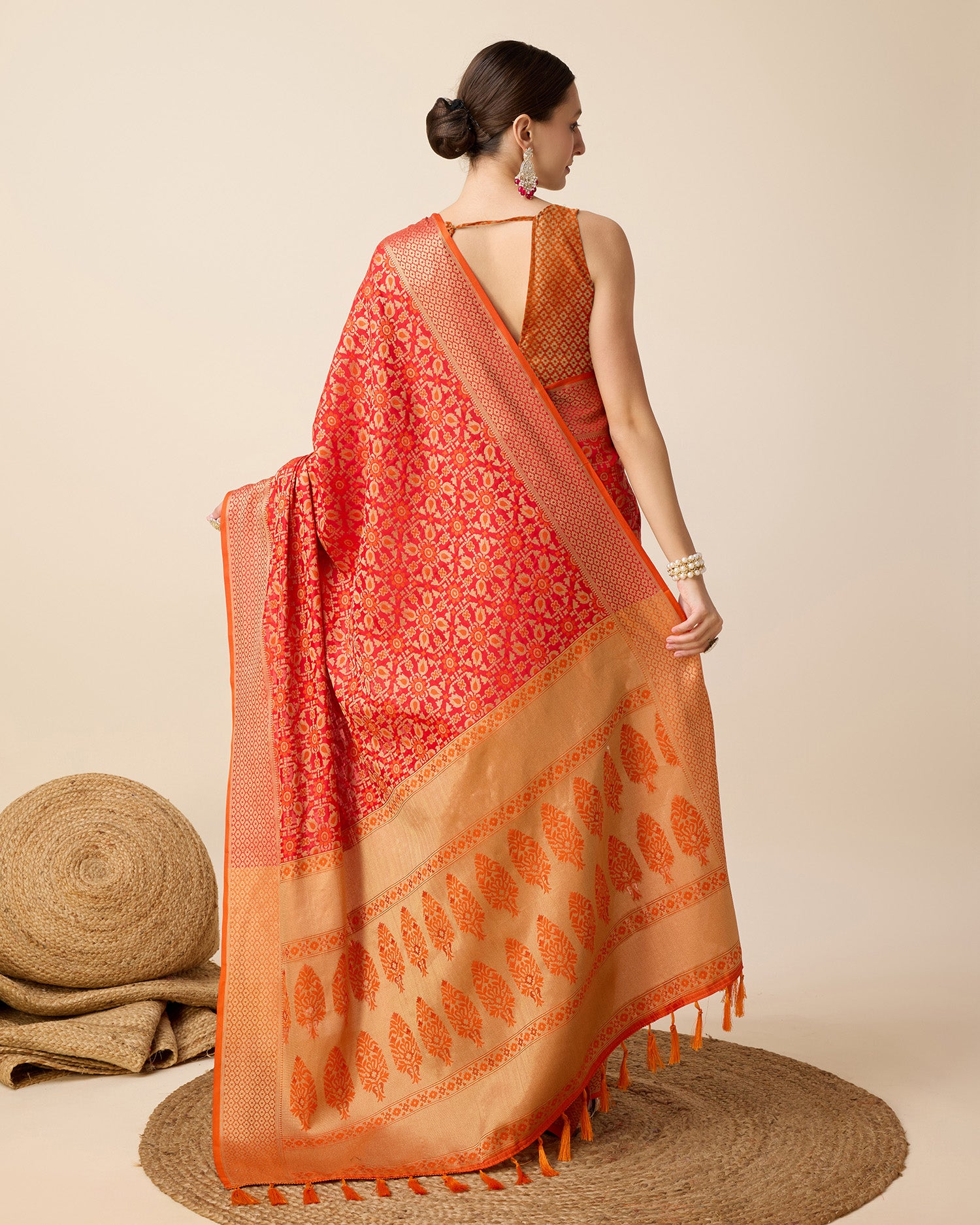 Red Traditional Banarasi Silk Saree – Perfect for Festive & Wedding Wear
