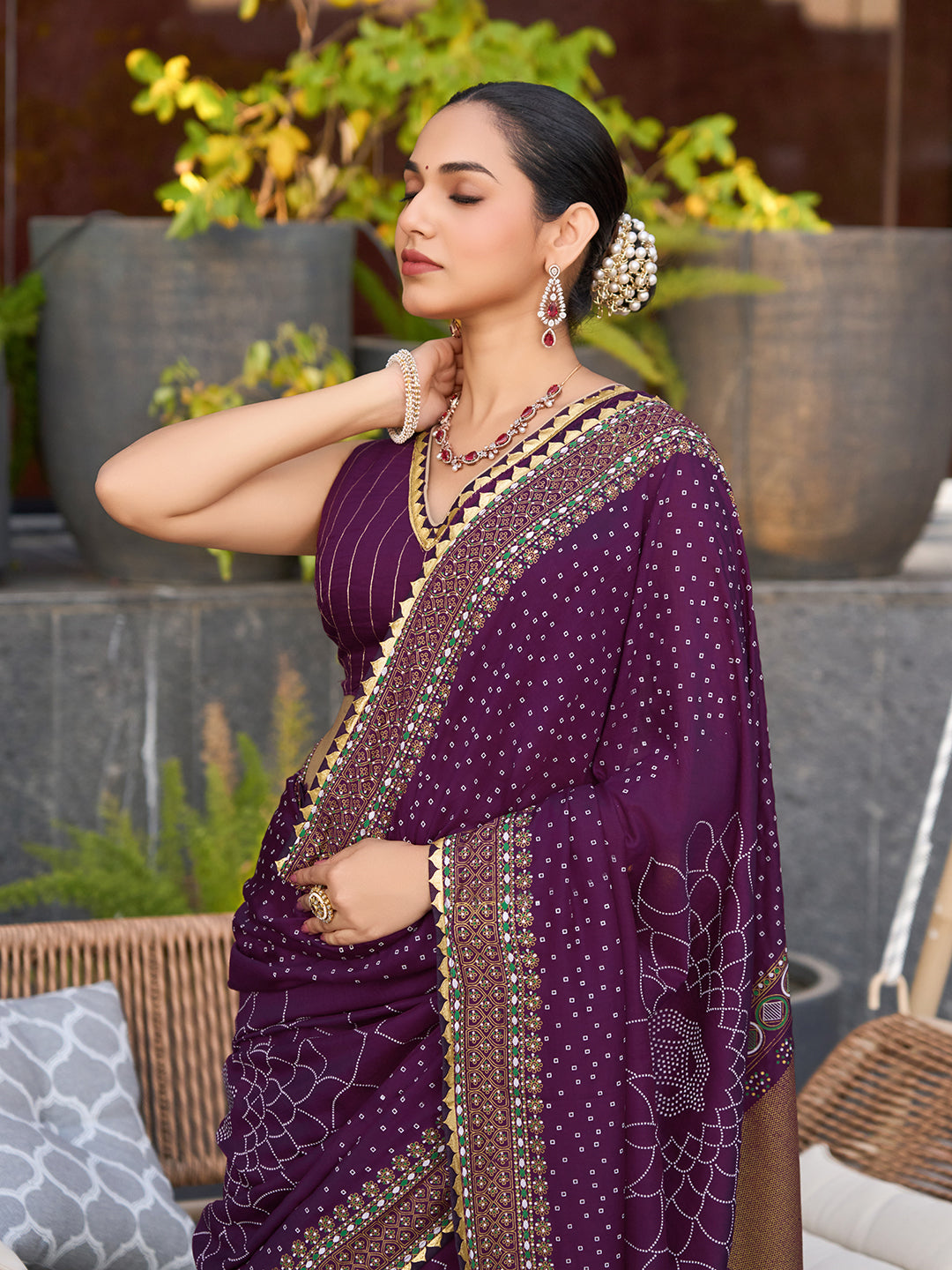 Soft, Stylish & Wedding-Perfect: Cotton Purple Sarees for Big & Intimate Weddings