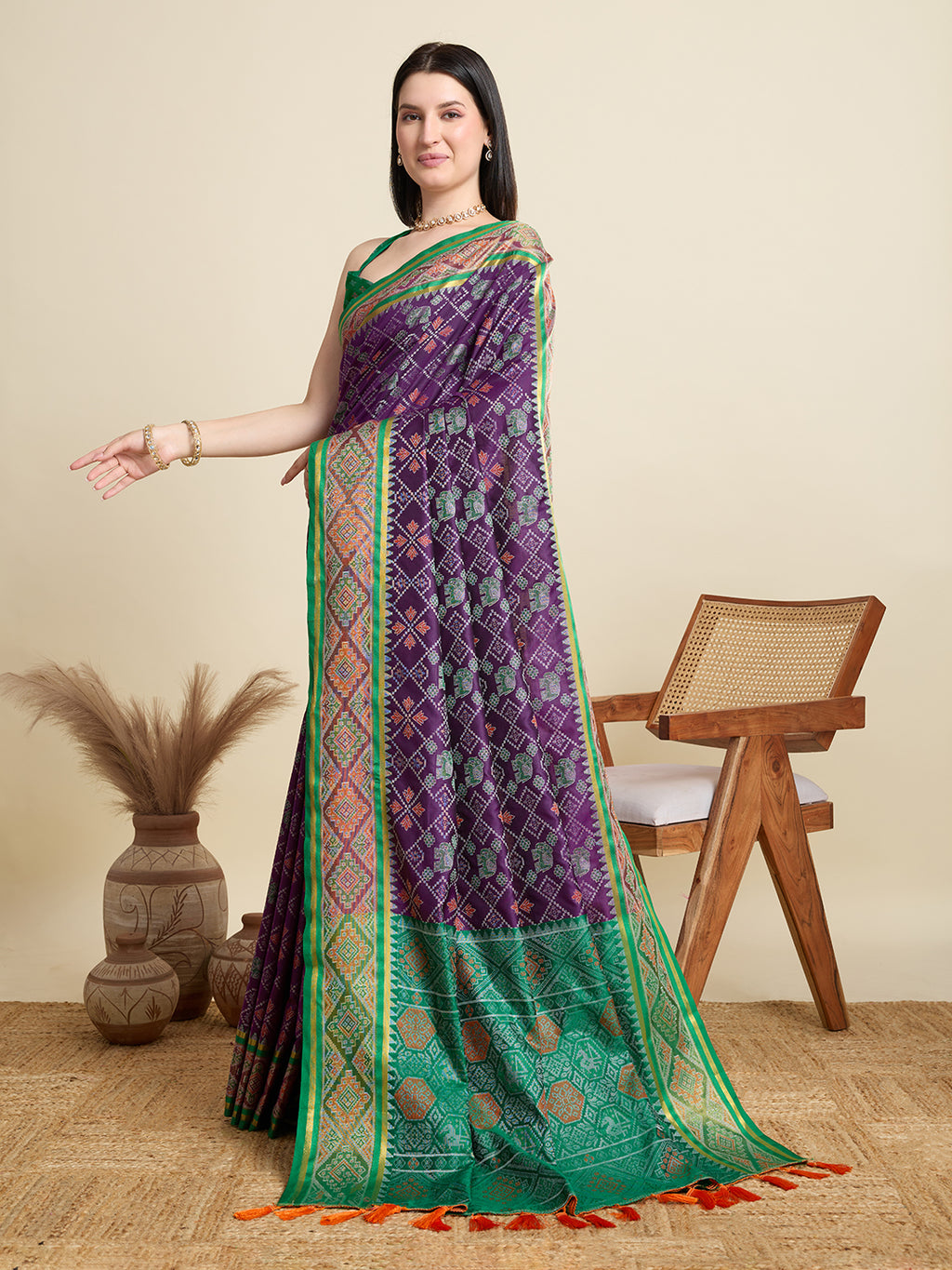 Banarasi Elegance in Breathable Semi Silk  Pink Saree –For All Wedding Celebrations
