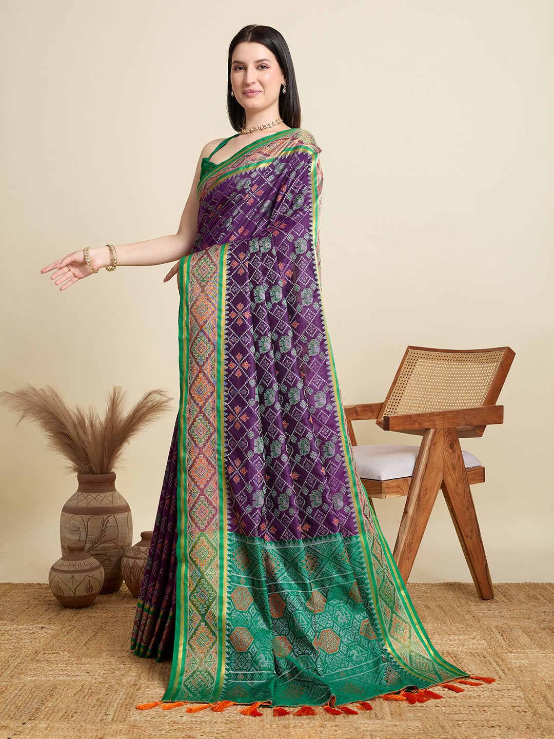 Banarasi Elegance in Breathable Semi Silk  Pink Saree –For All Wedding Celebrations