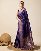 Purple Pure Jacquard with Sona Chandi Zari – A Luxe Weave for Wedding & Festive Couture