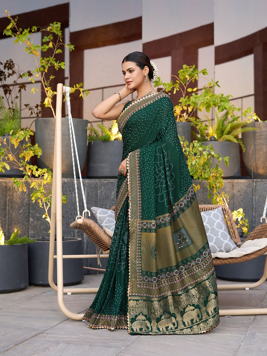 Soft, Stylish & Wedding-Perfect: Cotton Green Sarees for Big & Intimate Weddings