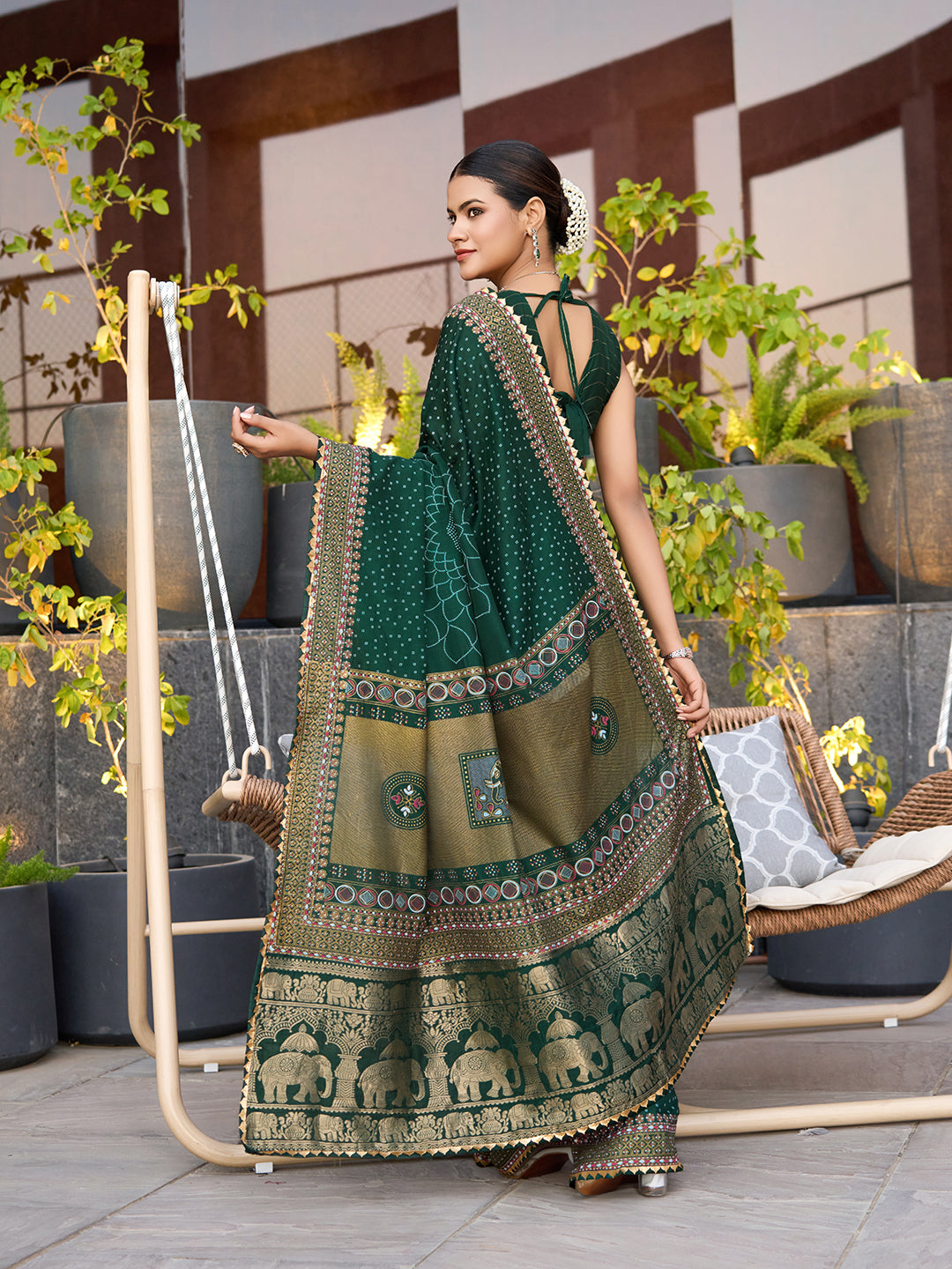 Soft, Stylish & Wedding-Perfect: Cotton Green Sarees for Big & Intimate Weddings