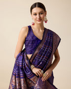 Purple Pure Jacquard with Sona Chandi Zari – A Luxe Weave for Wedding & Festive Couture