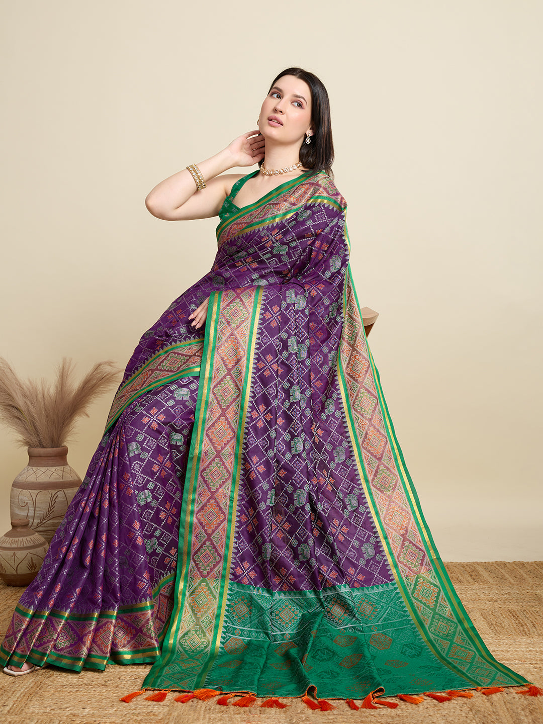 Banarasi Elegance in Breathable Semi Silk  Pink Saree –For All Wedding Celebrations