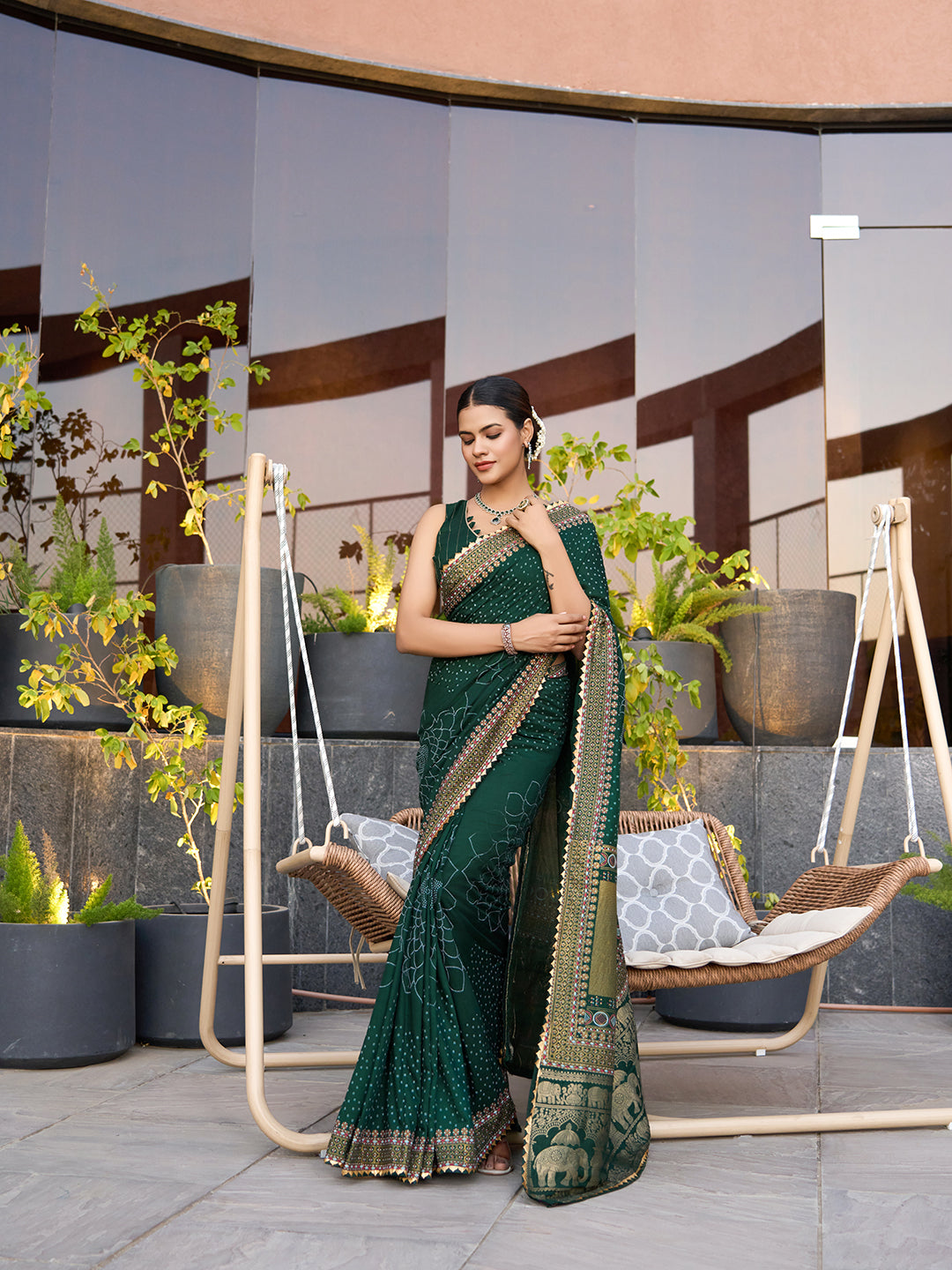 Soft, Stylish & Wedding-Perfect: Cotton Green Sarees for Big & Intimate Weddings